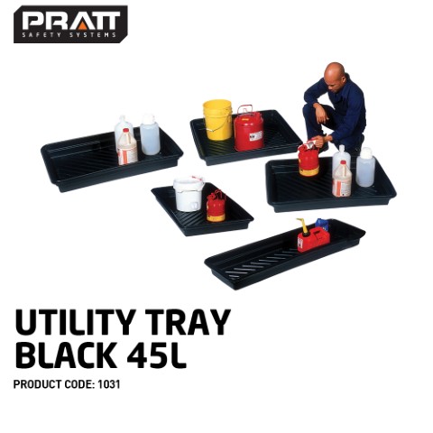 PRATT UTILITY TRAY 300 X 1200 X 120MM BLACK